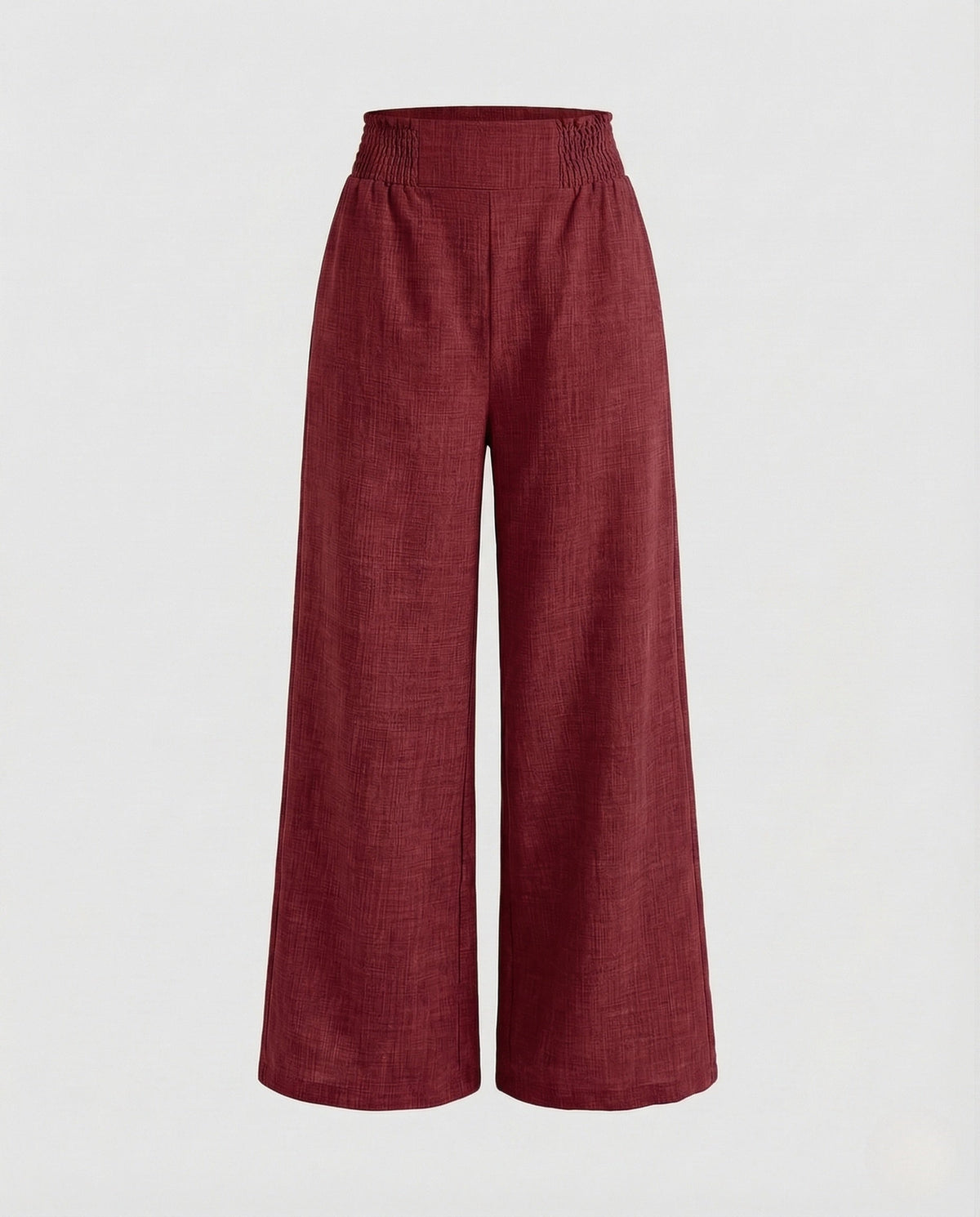 Amelia Linen Pants Burgundy