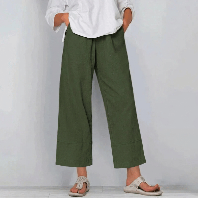 Lillian Chic High-Quality Tailored Pants - Military Green